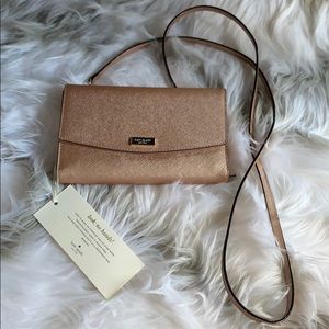 Brand new Kate space rose gold crossbody wallet